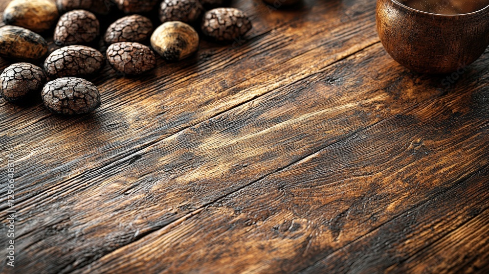 A stylish arrangement of two beautiful bowls filled with various types of nuts on a wooden table