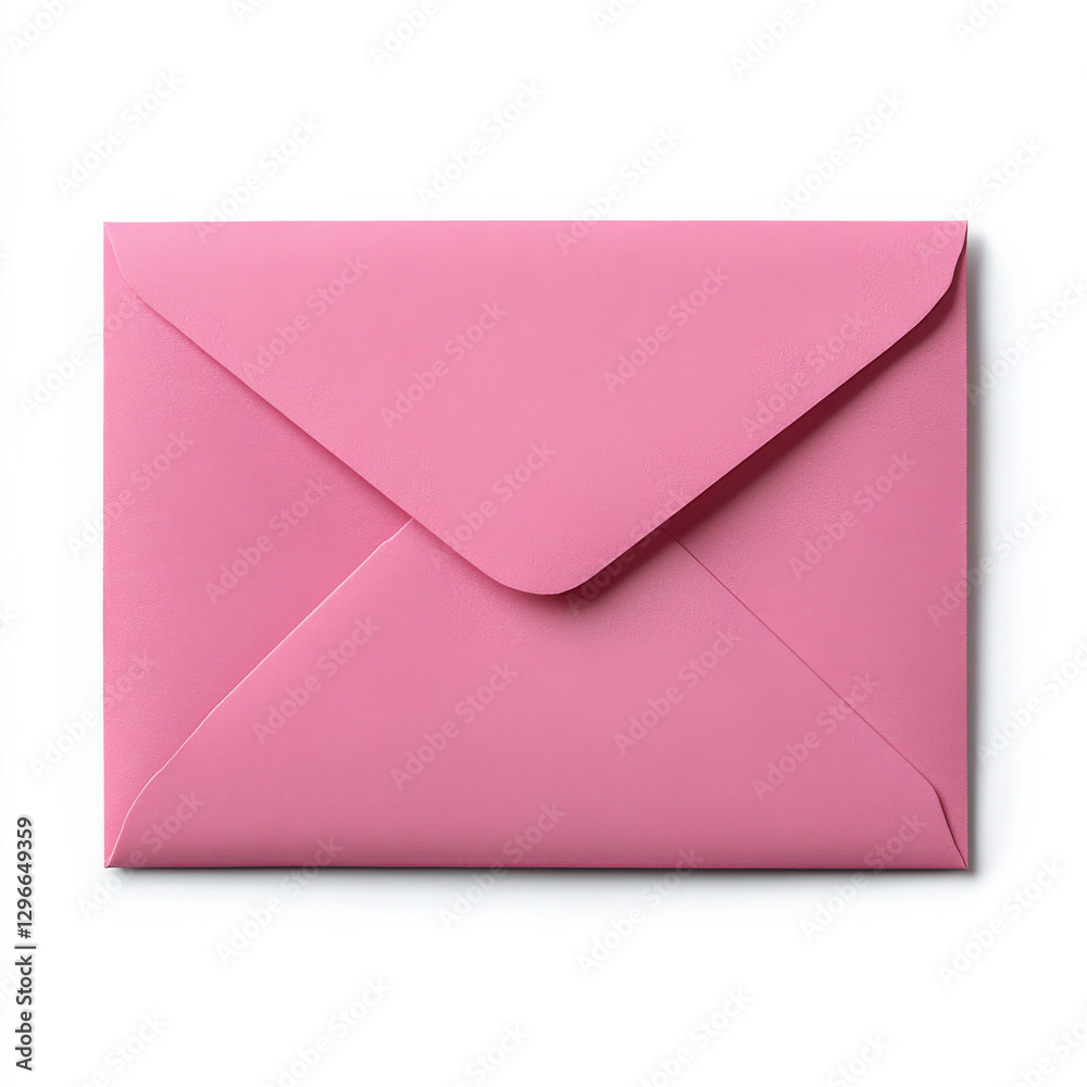Pink kraft paper envelope with folded flap for mailing. Ideal for invitations Pink kraft paper envelope with folded flap for mailing. Ideal for invitations