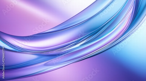 glass and Liquid matte abstract wave. 3d rendering illustratiuon.