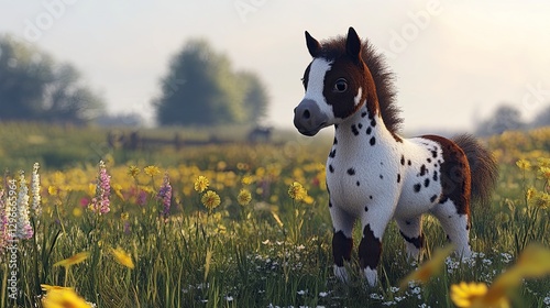 Mini foal horse (Falabella) photo