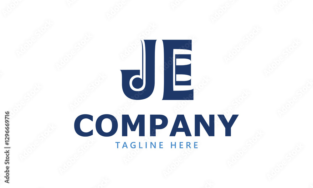 Fototapeta premium JE J je initial logo | initial based abstract modern minimal creative logo, vector template image. luxury logotype logo, real estate homie logo. typography logo. initials logo