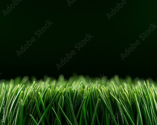 Lush Green Artificial Turf Blades Perfect for Landscaping and Design Element Usage