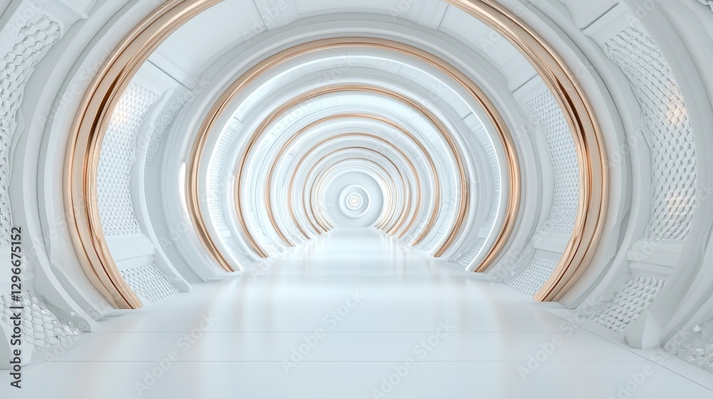 Obraz premium Digital design evolution conceptual media space in modern architecture futuristic environment creative viewpoint
