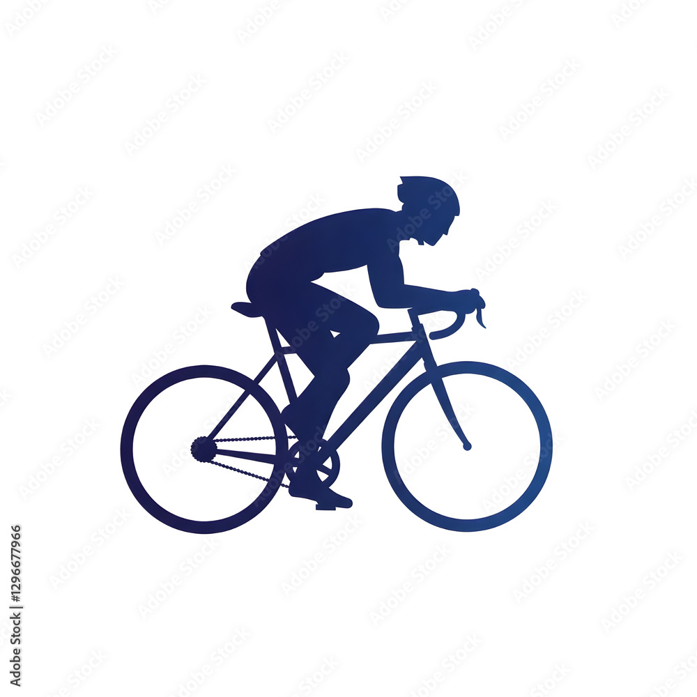 Professional cyclist riding a road bike silhouette Professional cyclist riding a road bike silhouette