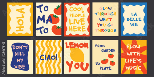 Modern abstract food illustrations for kitchen and dining spaces. Playful and stylish compositions inspired by Matisse, ideal for cafes, restaurants, and home decor. Minimalist and vibrant prints for 