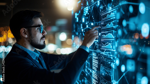 Engaging with IoT Systems on a Virtual Touchscreen in a Modern Office photo