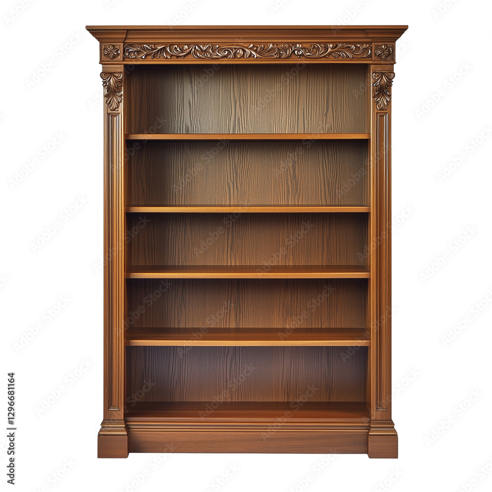 Bookshelf Isolated On Transparent Background Bookshelf Isolated On Transparent Background
