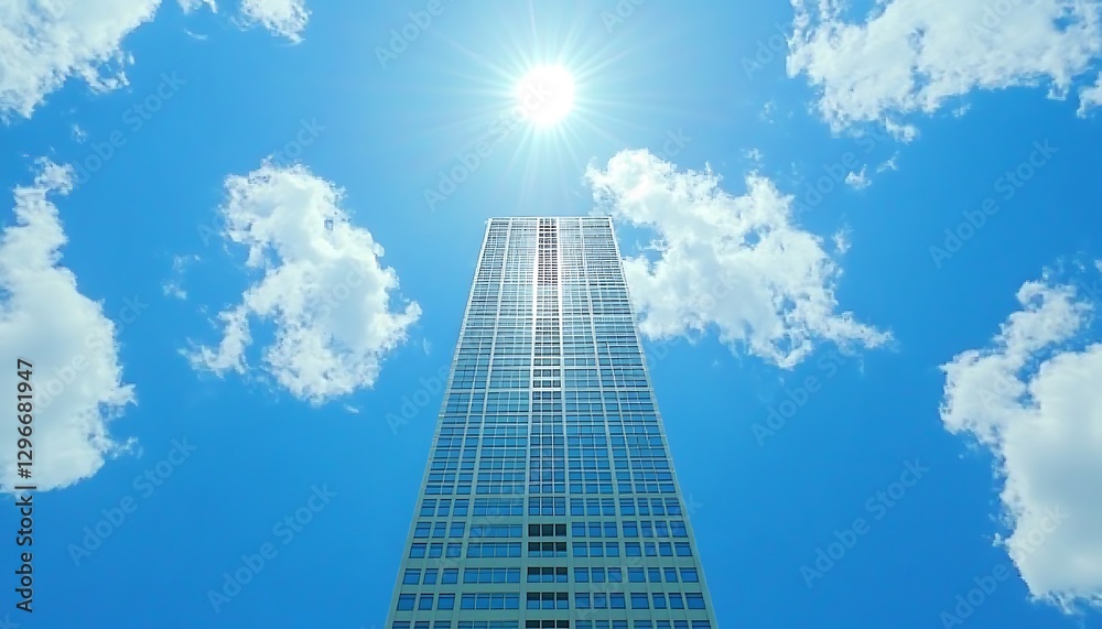 Skyscraper Sunlit Cityscape Summer Skyscraper Sunlit Cityscape Summer