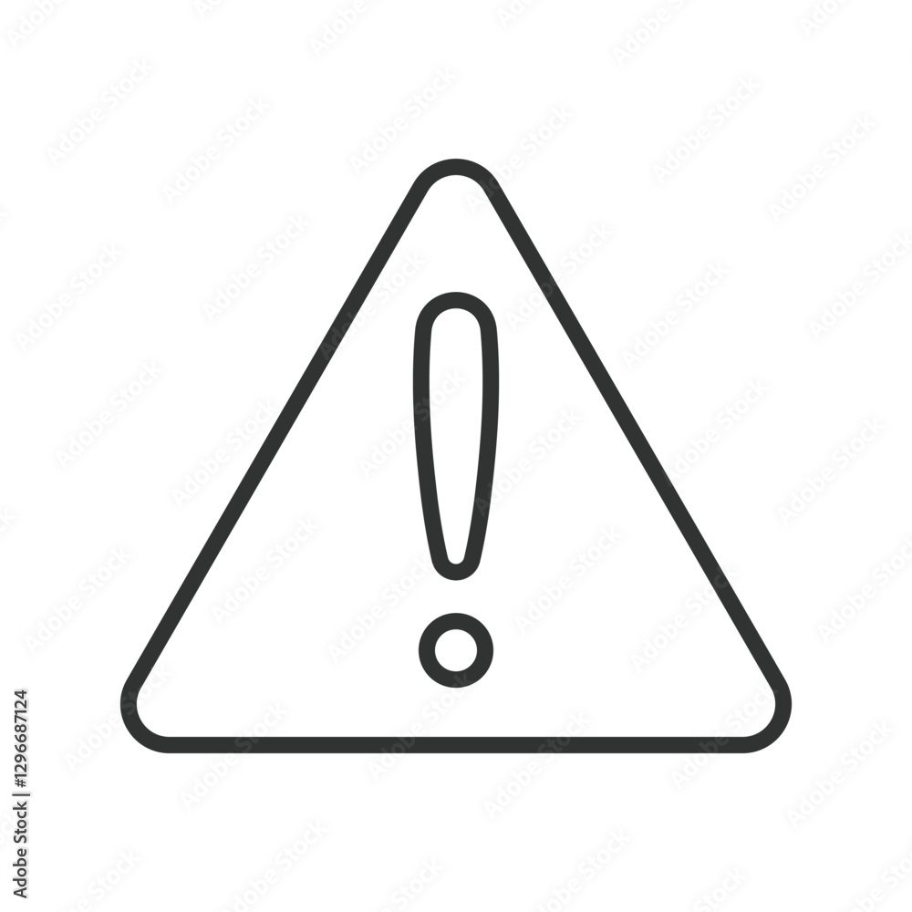 Alert sign, icon in line design. Alert sign, warning, caution, hazard, danger, safety, attention on white background vector. Alert sign editable stroke icon Alert sign, icon in line design. Alert sign, warning, caution, hazard, danger, safety, attention on white background vector. Alert sign editable stroke icon