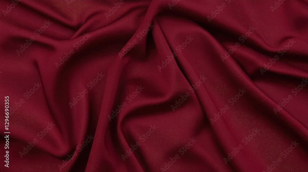 Deep crimson red fabric background with smooth and elegant waves Deep crimson red fabric background with smooth and elegant waves