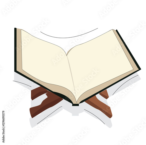 Al-Quran is islam religion book, vector graphic