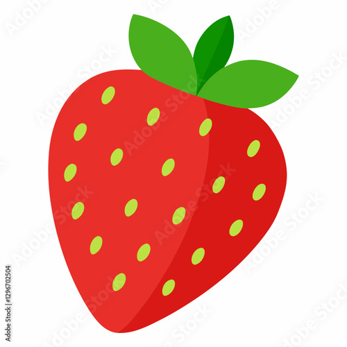 Vibrant Strawberry Vector Art
