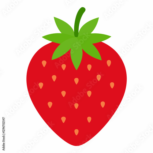 Vibrant Strawberry Vector Art