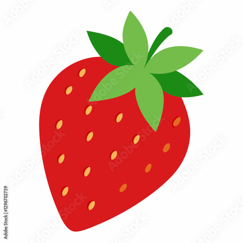Vibrant Strawberry Vector Art