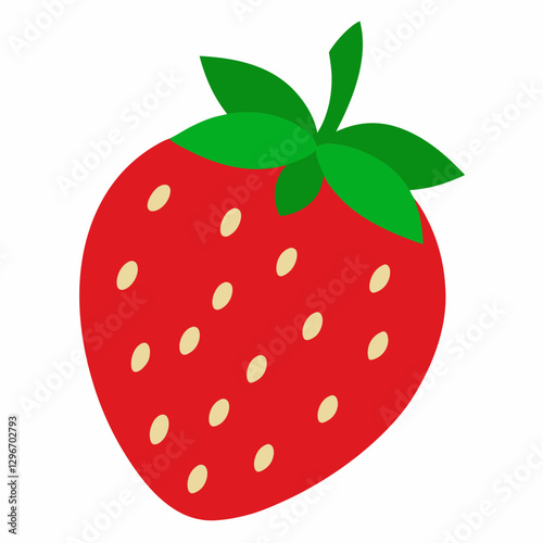 Vibrant Strawberry Vector Art
