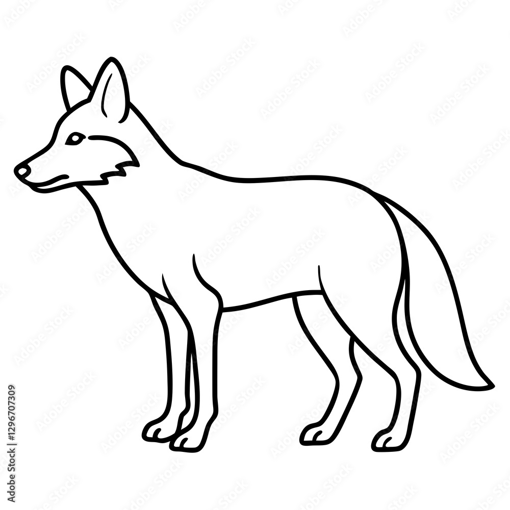 Minimalist Coyote One-Line Vector Art Minimalist Coyote One-Line Vector Art