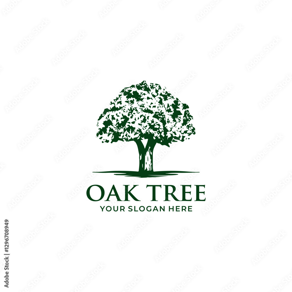 Obraz premium Oak Tree Logo vector