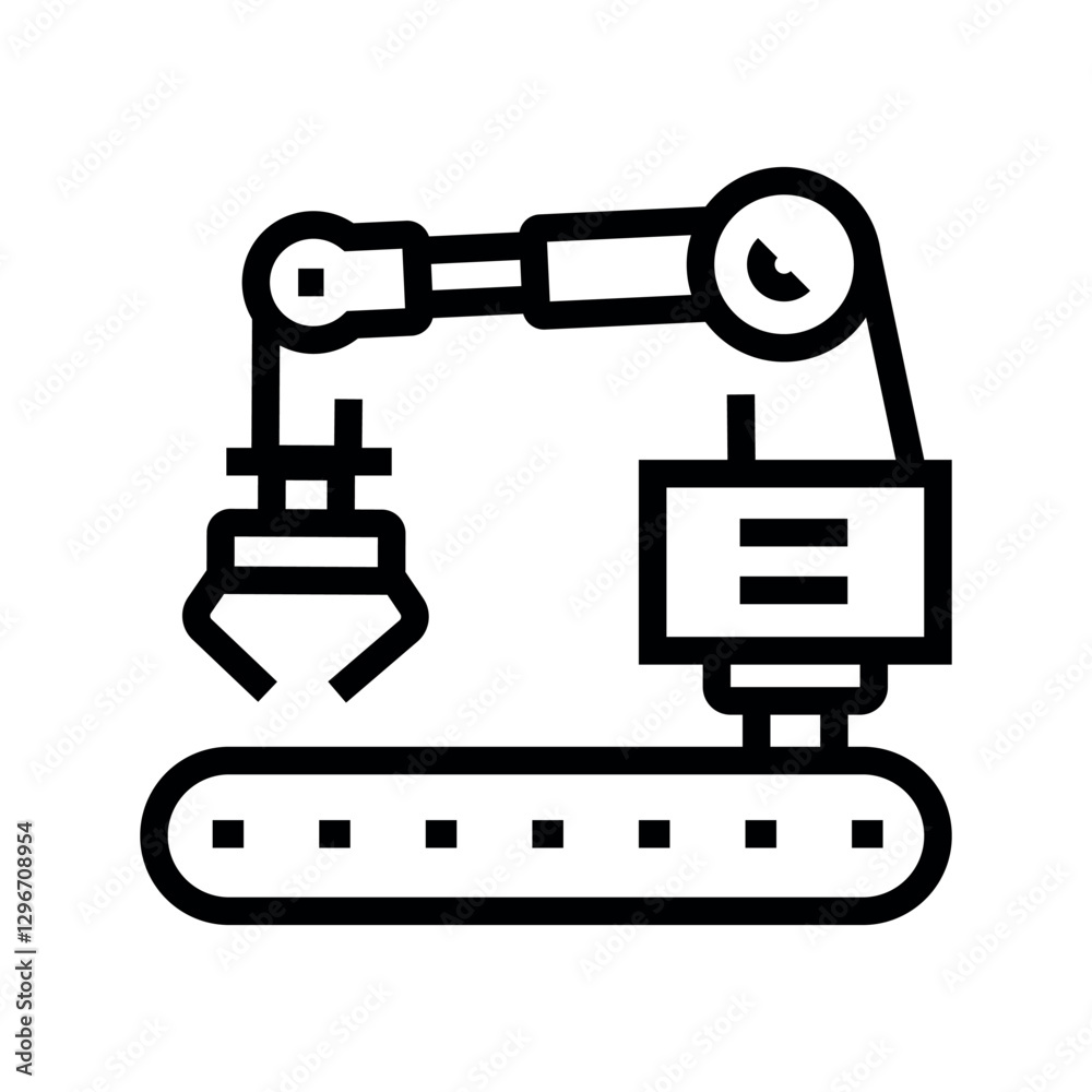 Autonomous systems black line icon. Autonomous systems black line icon.