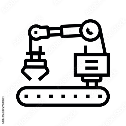 Autonomous systems black line icon.