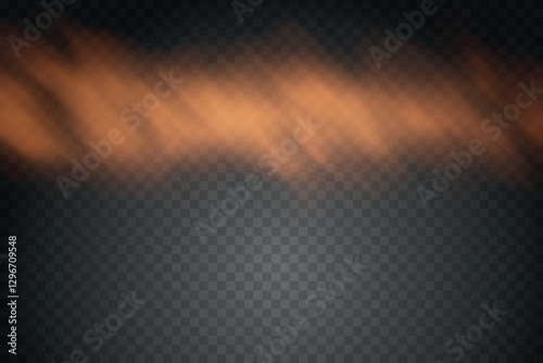 Color smoke effect background. Realistic decorative fog in the air, vapor, creeping smoke puff. Layout of cloudy smog. Transparency vector illustration.