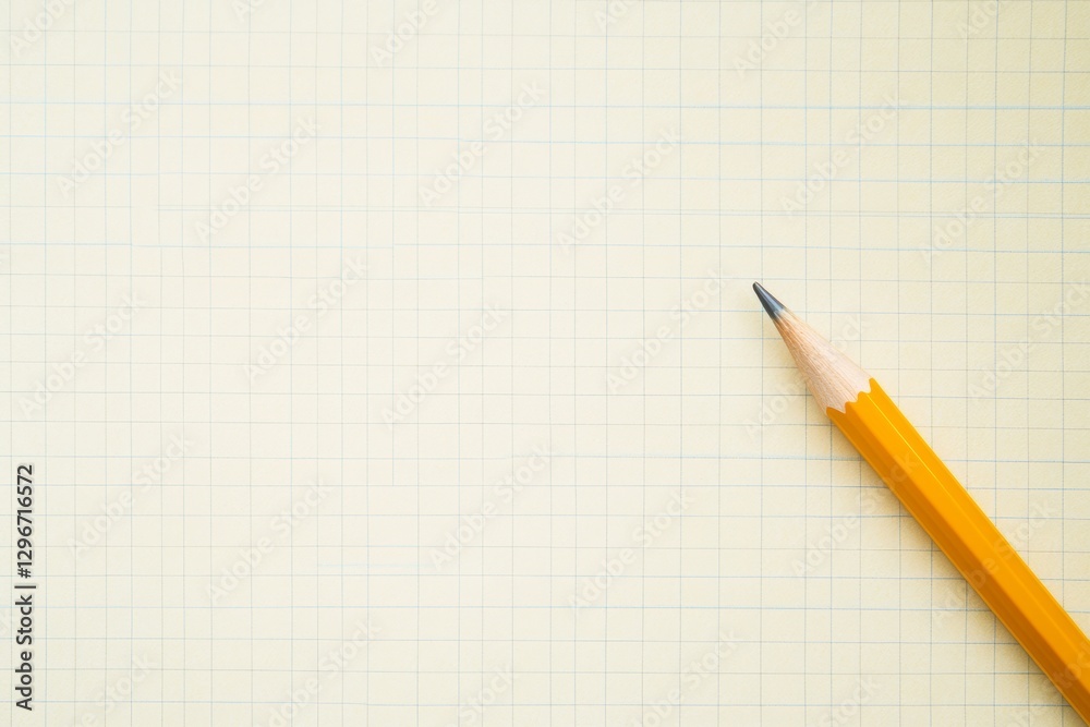 A simple image featuring a yellow pencil resting on a textured beige paper background, inviting creativity and writing. A simple image featuring a yellow pencil resting on a textured beige paper background, inviting creativity and writing.