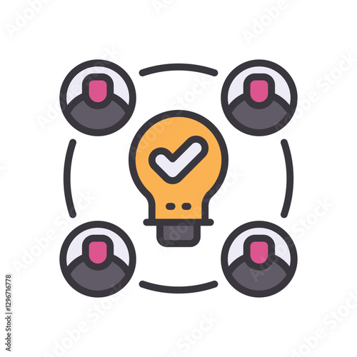network filled color icon. Vibrant vector icon for websites, mobile apps, presentations, and logo design. Fully scalable and easy to customize.