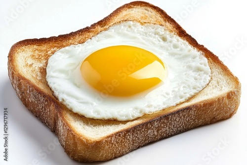 A breakfast sandwich with a runny egg yolk dripping onto the bread