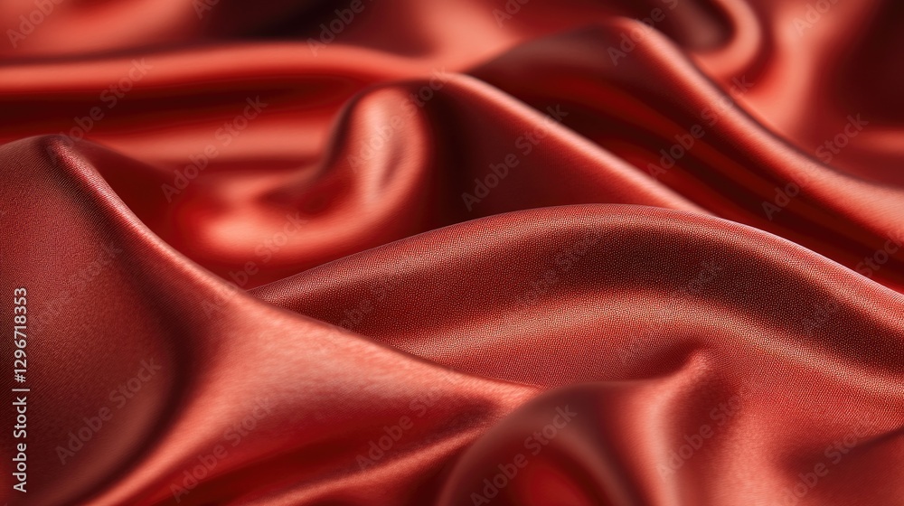 Obraz premium Warm red background with a silky texture and soft shadows