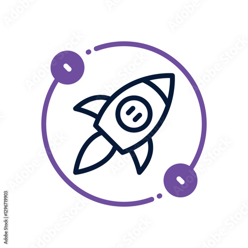 startup dual tone icon. Sleek and modern vector icon for websites, mobile apps, marketing materials, and corporate design. Fully scalable and ready to use.