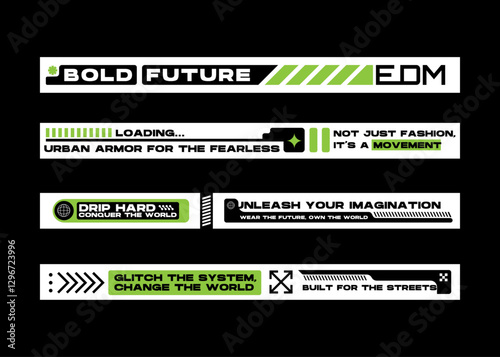 Slogan street wear design template