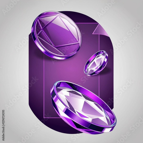 crystal ball on a purple background