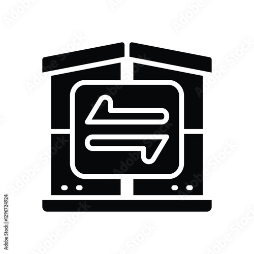 office merger glyph icon. Strong and solid vector icon for websites, mobile interfaces, presentations, and visual branding. High quality and easy to edit.