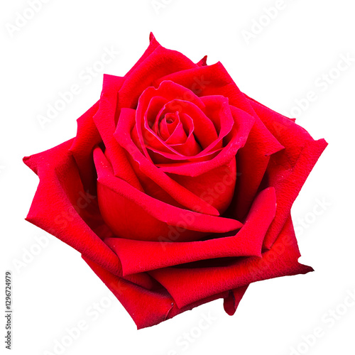 red rose isolated on transparent background