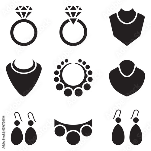 Creative Jewelry icons collection