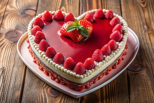 heart-shaped cake