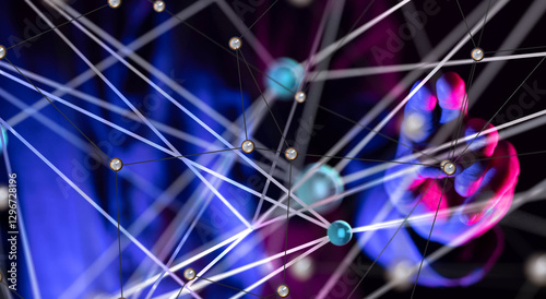 Global network. Blockchain....