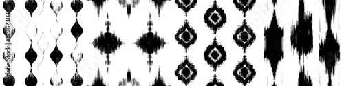 Hand drawn vector illustration of intricate black and white patterns showcasing unique designs and styles