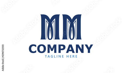 MM M mm initial logo | initial based abstract modern minimal creative logo, vector template image. luxury logotype logo, real estate homie logo. typography logo. initials logo