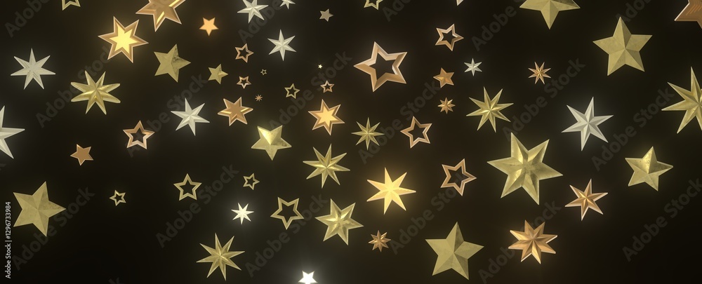 XMAS A gray whirlwind of golden snowflakes and stars. New XMAS A gray whirlwind of golden snowflakes and stars. New