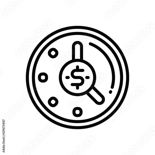 working time line icon. Clean and minimalist vector icon for websites, mobile apps, presentations, and logos. Fully scalable and customizable for any project.