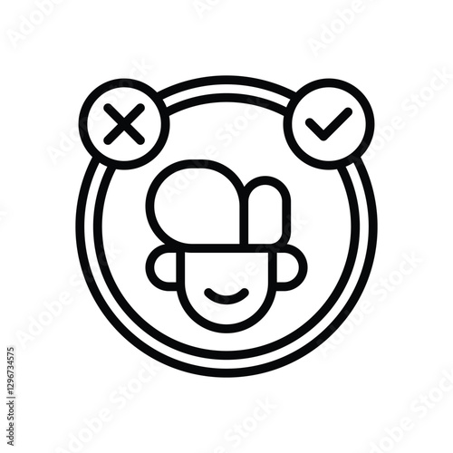 qualification line icon. Clean and minimalist vector icon for websites, mobile apps, presentations, and logos. Fully scalable and customizable for any project.