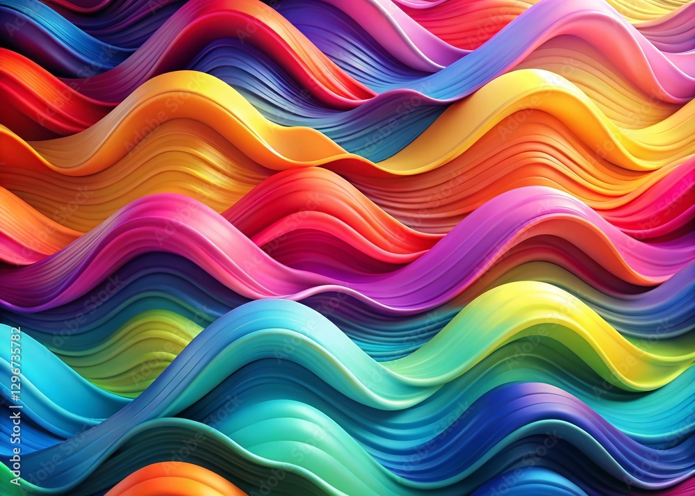 Obraz premium Pastel Wave Abstract: Soft Gradient Background Texture