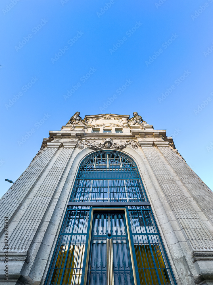 Antique building view in Old Town Poitiers, France