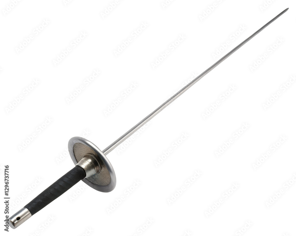 Foil fencing sword on a transparent background Foil fencing sword on a transparent background