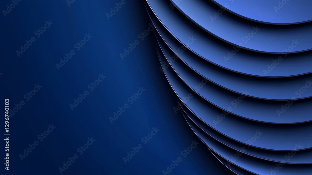 Obraz premium Abstract Blue Curves Background Design