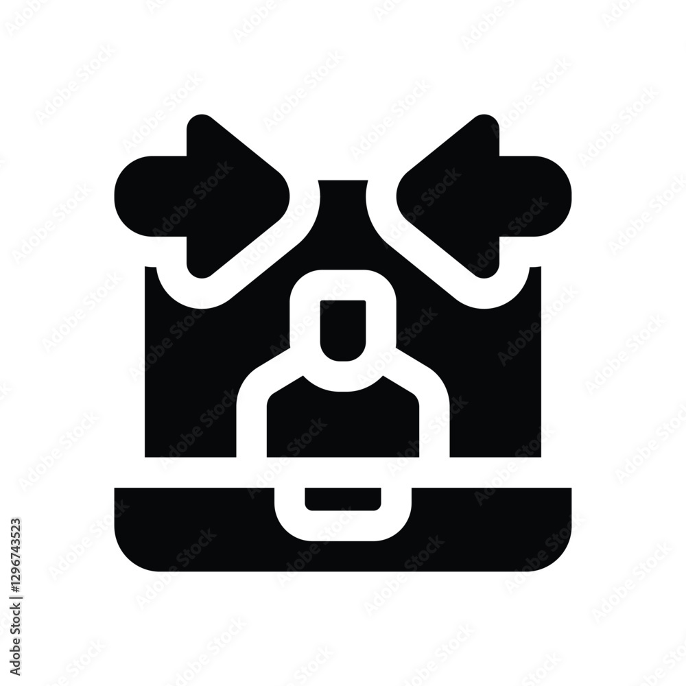 recruitment glyph icon. Strong and solid vector icon for websites, mobile interfaces, presentations, and visual branding. High quality and easy to edit. recruitment glyph icon. Strong and solid vector icon for websites, mobile interfaces, presentations, and visual branding. High quality and easy to edit.