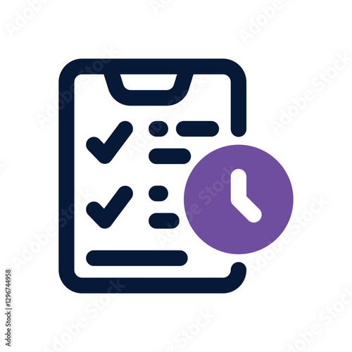 deadline dual tone icon. Sleek and modern vector icon for websites, mobile apps, marketing materials, and corporate design. Fully scalable and ready to use.