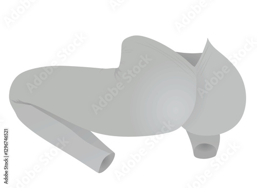 V back tight pants leggings. vector illustration
