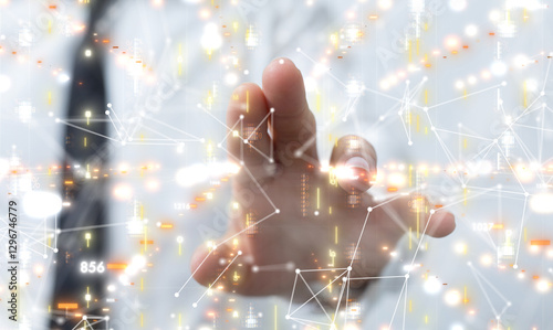 Neural network 3D illustrat...