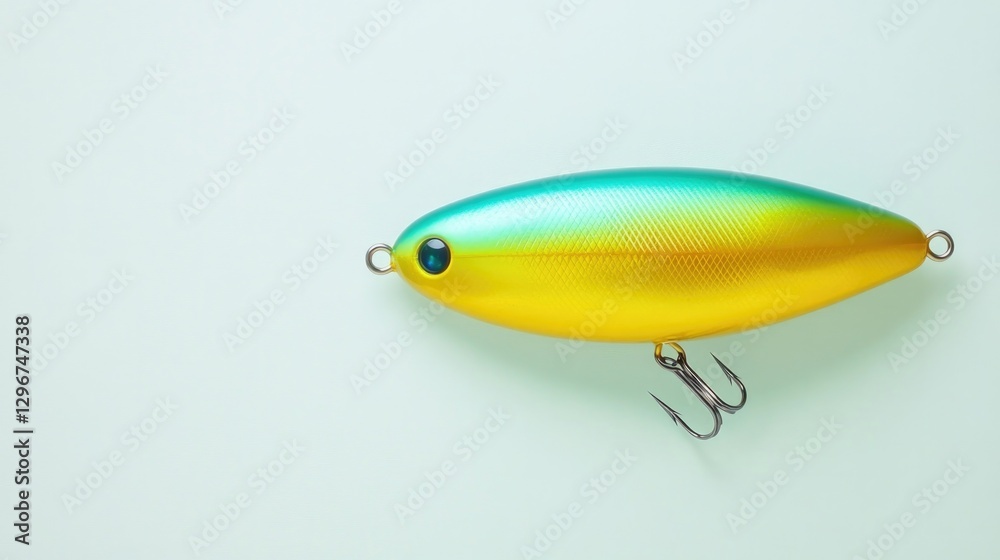 Brightly colored fishing lure with sleek design, showcasing vibr Brightly colored fishing lure with sleek design, showcasing vibr